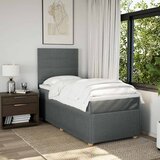  Okvir kreveta s oprugama i madrac tamnosivi 80x200cm od tkanine | shoptok.hr
