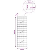  Gabion s žicom debljine 5 mm i mrežom 10x10 cm 50x10x150 cm Slike