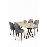 Hanah home trpezarijski set, 5 dijelova, siva Slike