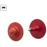Ušne markice okrugle 30mm crvene 20/1