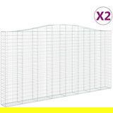  Lučne gabionske košare 2 kom 400x30x200/220cm pocinčano željezo | shoptok.hr