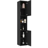 3 3-dijelni set kupaonskog namještaja od iverice crni | shoptok.hr