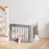  Vrata za pse z stojali 2 pcs Siva Sonoma 80 x 60 cm, (5000232789) | Shoptok.si