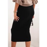 Kesi Włoski Women's viscose pencil skirt with elastic waist black | shoptok.hr
