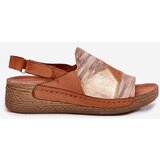 Maciejka Ladies Leather Wedge Sandals With Braiding | Shoptok.si
