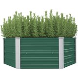 Maison Chic Dvignjeno Cvetlično korito - Cvetlični Lonec 129x129x46 cm pocinkano jeklo zeleno, (21790444) | Shoptok.si