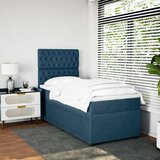 Box spring krevet s madracem plavi 80 x 200 cm baršunasti | shoptok.hr