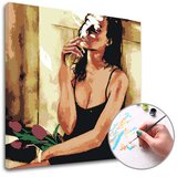 Artmie Slikanje po brojevima ŽENA SA CVEĆEM na okviru | ePonuda.com