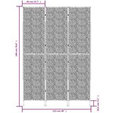 vidaXL Sobna pregrada s 3 panela smeđa 122 x 180 cm od vodenog zumbula | shoptok.hr