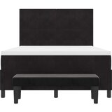  Postelja z vzmetnico z vzmetnico Črna 160 x 200 cm Žamet, (5000127904) | Shoptok.si