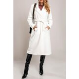 Fenzy Elegantan Dugi Kaput S Gumbima, Bijela | shoptok.hr