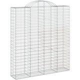 vidaXL Obokana gabonska košara 200x50x220/240 cm pocinkano železo, (20757735) | Shoptok.si