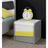 Mömax nočna omarica divertido, siva, bela, rumena | Shoptok.si