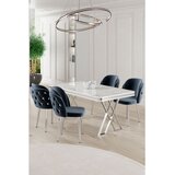 Hanah home Set Trpezarijski sto i 4 stolice Rigel, plava i bijela | Eponuda.ba