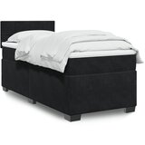 Maison Chic Box spring postelja - Vzmetna postelja z vzmetnico črna 100x200 cm žamet SL23110, (21880503) | Shoptok.si
