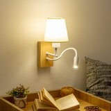  Brilagi - LED zidna lampa NUBILA WOOD 1xE27/25W/230V + LED/3W hrast/krem | Eponuda.com