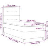 Box Spring Krevet s Madracem Tamno Plavi 100x200 cm Baršun | shoptok.hr