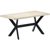 vidaXL Jedilna miza bela 160x80x75 cm trden mangov les | Shoptok.si
