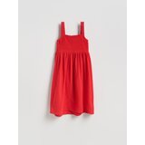 Reserved Midi haljina od muslina - crvena | shoptok.hr