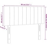  LED uzglavlje tamnozeleno 90x5x78/88 cm baršunasto | shoptok.hr