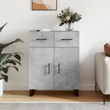 vidaXL Komoda betonsko siva 69,5x34x90 cm inženirski les | Shoptok.si
