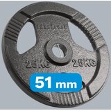 Rebel Active olimpijski uteg od lijevanog željeza 25 kg, rupa 51 mm, ploča s ručkama | shoptok.hr