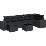  8-dijelni set vrtnih sofa od poliratana s jastucima crni | shoptok.hr