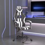 vidaXL Gaming stol črno in belo umetno usnje, (21378090) | Shoptok.si