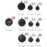  Set od 100 božićnih kuglica crni | shoptok.hr
