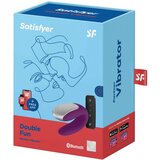 Satisfyer Double Fun - pametni, vodoodporni, radijsko vodeni vibrator na baterije (vijolična) | Shoptok.si