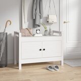 The Living Store Klupa za hodnik bijela 80 x 40 x 60 cm od masivne borovine | shoptok.hr