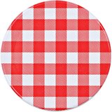 vidaXL Stekleni kozarci z belimi in rdečimi pokrovi 24 kosov 110 ml | Shoptok.si