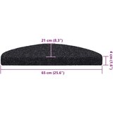 vidaXL Samoljepljivi otirači za stepenice 30 kom crne 65x21x4 cm | shoptok.hr