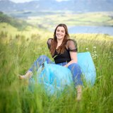 Kondela Napihljiv ležalnik, modra, LEBAG | Shoptok.si