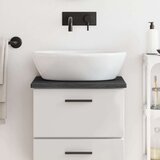  Kopalniški pult temno siv 40x40x2 cm obdelan trden les Cene