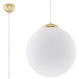 Nice Lamps Viseča svetilka v zlati barvi s steklenim senčnikom ø 40 cm Cezab – Cene