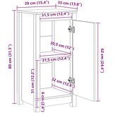  Komoda smeđa boja meda 39x35x80 cm od masivne borovine | shoptok.hr