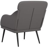  Fotelja sivi 63 x 76 x 80 cm od umjetne kože | shoptok.hr