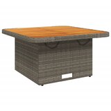 Vrtni stol sivi 80 x 80 x 71 cm od poliratana i bagremovog drva | shoptok.hr