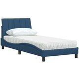  Krevet s madracem plavi 90 x 190 cm od tkanine - Plava 90 x 190 cm | shoptok.hr