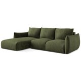 Makamii Zelena sklopiva kutna garnitura od šenila (s lijevim kutom/s ležaljkom) Leila – | shoptok.hr