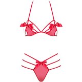 Obsessive Giftella - komplet erotičnega perila s pentljo (rdeč) | Shoptok.si