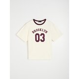 Sinsay Pamučna majica s izvezenim tekstom Brooklyn | shoptok.hr