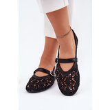 Boto Perforated ballerinas with strap black Orphali | shoptok.hr