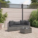 vidaXL 4-dijelni set vrtnih sofa od poliratana s jastucima sivi | shoptok.hr