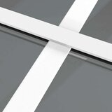  Notranja vrata 93x201,5 cm Bela ESG steklo in aluminij, (20766421) | Shoptok.si