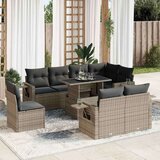 vidaXL 9-dijelni set vrtnih sofa od poliratana s jastucima sivi | shoptok.hr