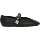 Steve Madden Balerinke LUCIA BLACK LEAT Črna | Shoptok.si