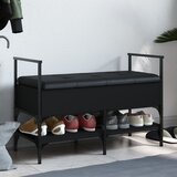  Klupa za cipele crna 85,5x42x57,5 cm od konstruiranog drva | Eponuda.com