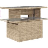  7-delni vrtni kavč set s blazinami Bež poli ratan, (22092465) | Shoptok.si